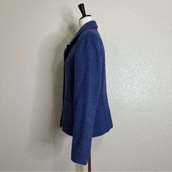 Charter Club Wool Blend Blue Button Down Women's Blazer, Size 10 - Picture 6 of 13